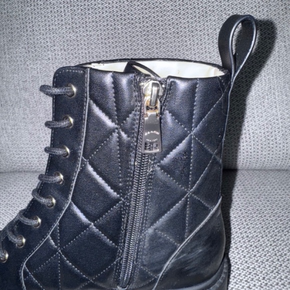 COACH Leather Women’s Combat Boots Black Size 8 - Picture 8 of 10